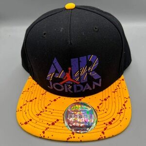 Air Jordan Flight Hat Men Black Yellow Jumpman Snap‎ Back Cap